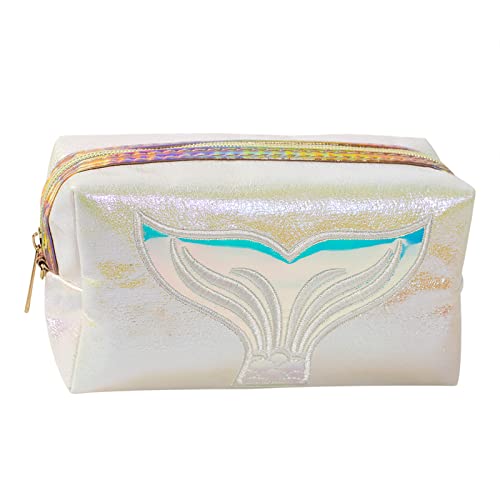 Cosmetic Bag Travel Makeup Bag Large Zipper Pouch Makeup Case for Women Toiletry Bag for Girls, Travel Size Toiletry Makeup Bag Organizer Fish Tail Cute Portable Bag Accessories Organizer Gifts