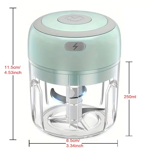 Mini Electric Vegetable Chopper for Kitchen - USB Rechargeable (250ML)