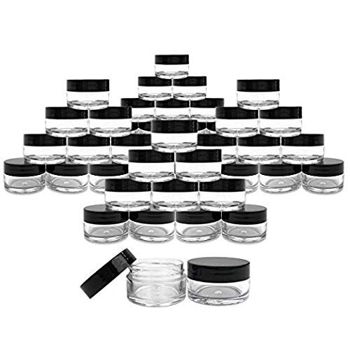 Beauticom 20g 20ml USA Acrylic Round Clear Jars with Lids for Lip Balms Creams Make Up Cosmetics Samples