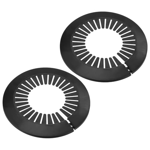 M METERXITY 2-Pack Pipe Cover Decoration, Suit for 75mm-100mm Outer Diameter Flange Water Pipe Escutcheon Water Pipe Drain Line Cover for Radiator Pipe/Water Drain Tube [Black]