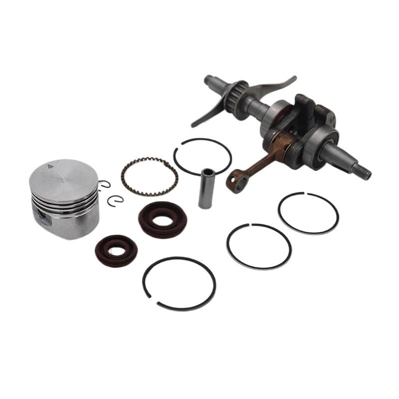Piezas de jardín Kit de cigüeñal con sello de aceite de anillo de pistón de 35 mm, compatible con Honda GX25 25CC GX25NT HHT25S, desbrozadora de 4 tiempos, desbrozadora, motor de gasolina Piezas de ja