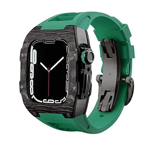Fibre de carbone bobine de sangle alliage pour kit iWatch 44mm 45mm