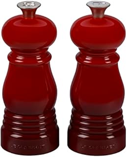 Le Creuset Classic Salt & Pepper Mill Set, Personal Use, Chip-resistant ABS Plastic, Anti-Corrosion, 11 cm, Volcanic