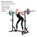 Squat Rack for Home Gym, Weight Lifting Bench Press Rack, Fitness Adjustable Barbell Stand (Red&Black Premium)