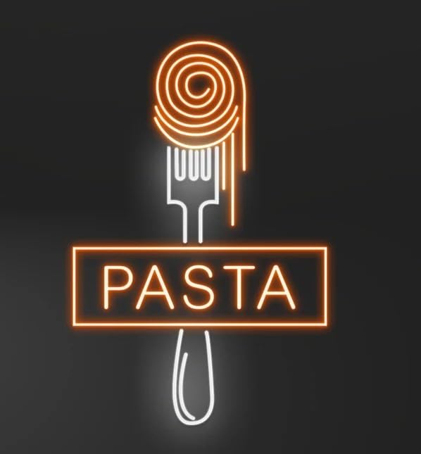 SG PRINT Pasta Neon Signs for Wall Decor Neon Lights for Bedroom Led Business Signs Suitable for Italian Pasta Restaurant Noodle Unique Gift for Decor with Power Adapter (24x12)-image-6