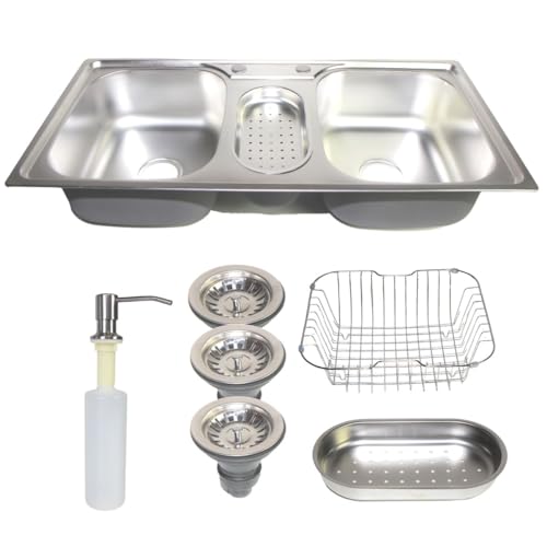 Kit Cuba Gourmet Tripla Inox 201 Bancada Cozinha Embutir ou Sobrepor + Torneira Monocomando Quente F