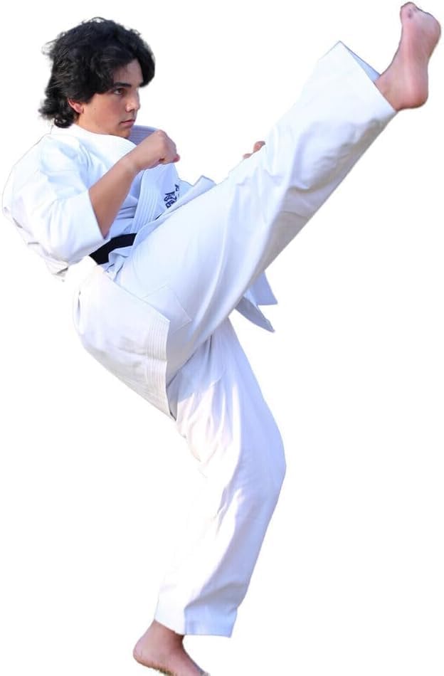 10oz Kyokushin Kan Karate Unifrom Kids gi & Adult Martial Arts uniform Unisex Karate Gi White Color Size 0-8