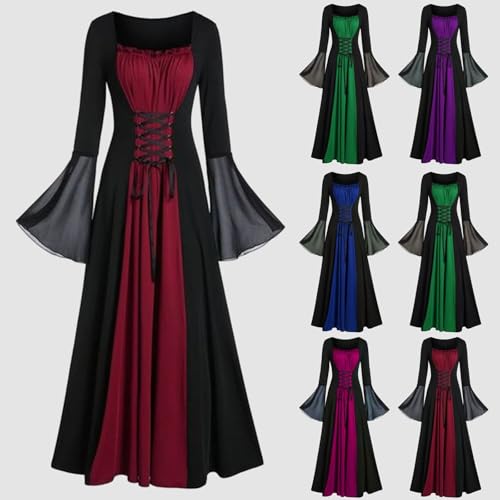 Costume de la renaissance femme à manches trompette fluide
