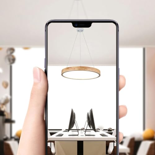 Lámpara de Techo LED Altura Ajustable 4000K para Sala de Estar y Bar 4