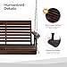 VINGLI Heavy Duty 880 LBS Patio Porch Swing Outdoor PU Painting, Hanging Chair with Adjustable Secure Chains, Finished Outdoor Bench Tree Swing for Yard | Garden | Lawn | Balcony (5 FT, Rustic)