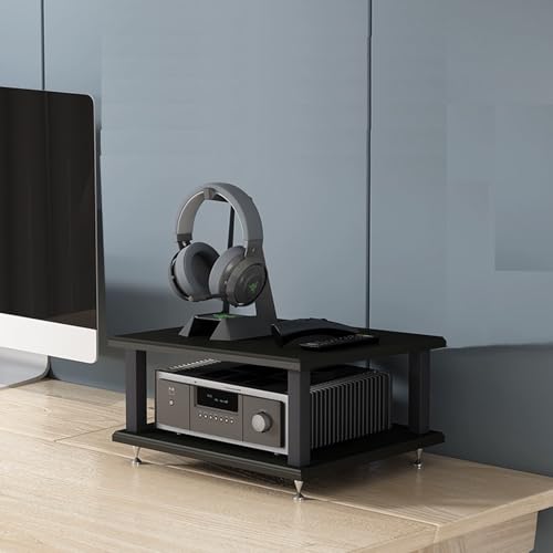 Moderno soporte para tocadiscos de vinilo, armario de consola multicapa para sala de estar y dormitorio, elegante almacenamiento de entretenimiento, perfecto para discos de vinilo y accesorios
