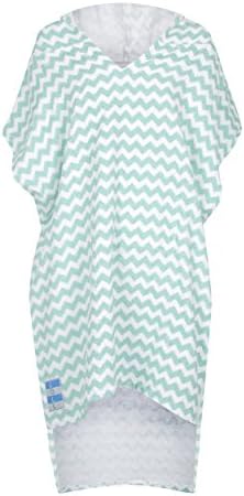 LOLL Green Adult Poncho Hooded Towel with Pockets | Beach Towel | Coverup | Swimwear