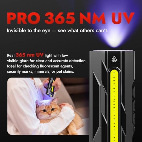 WARSUN T9PRO Pocket Flashlight Rechargeable, 1500 Lumen EDC Flashlight with Magnet Base and Clip, Compact Work Light for Dog Walking, Camping, Car Repair, Home Repair, Power Outages and Everyday Carry — view 3