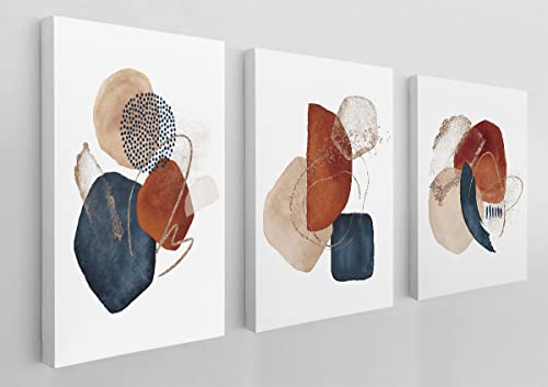 Bxfahzj Abstract Minimalist Bohemian Colorful Geometry Shape Wall Art Canvas Farmhouse Boho Theme 11X14 Inch Prints(Set Of 3) Decor For Home Bedroom Living Room Porch,Gift For Housewarming #TOP21