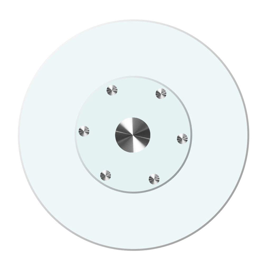 Plateau tournant Lazy Susan en verre trempé pour grande table ronde de repas