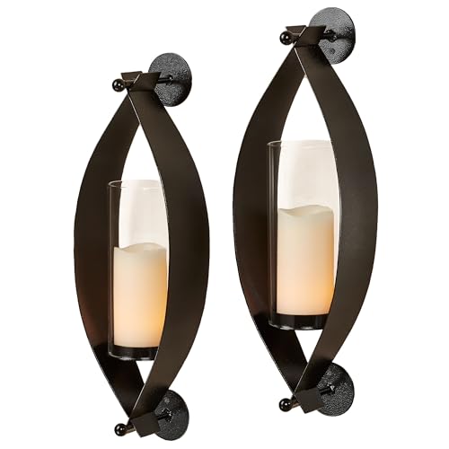 Touch of Class Xander Wall Sconce Pair, Black, Set of 2