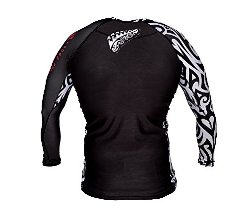 Dirty Ray Tribal NZ all Black Maglietta Rashguard
