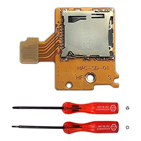 lenboes Original Micro TF SD Card Slot Replacement Repair Part for Nintendo Switch NS Console 2017 Cover