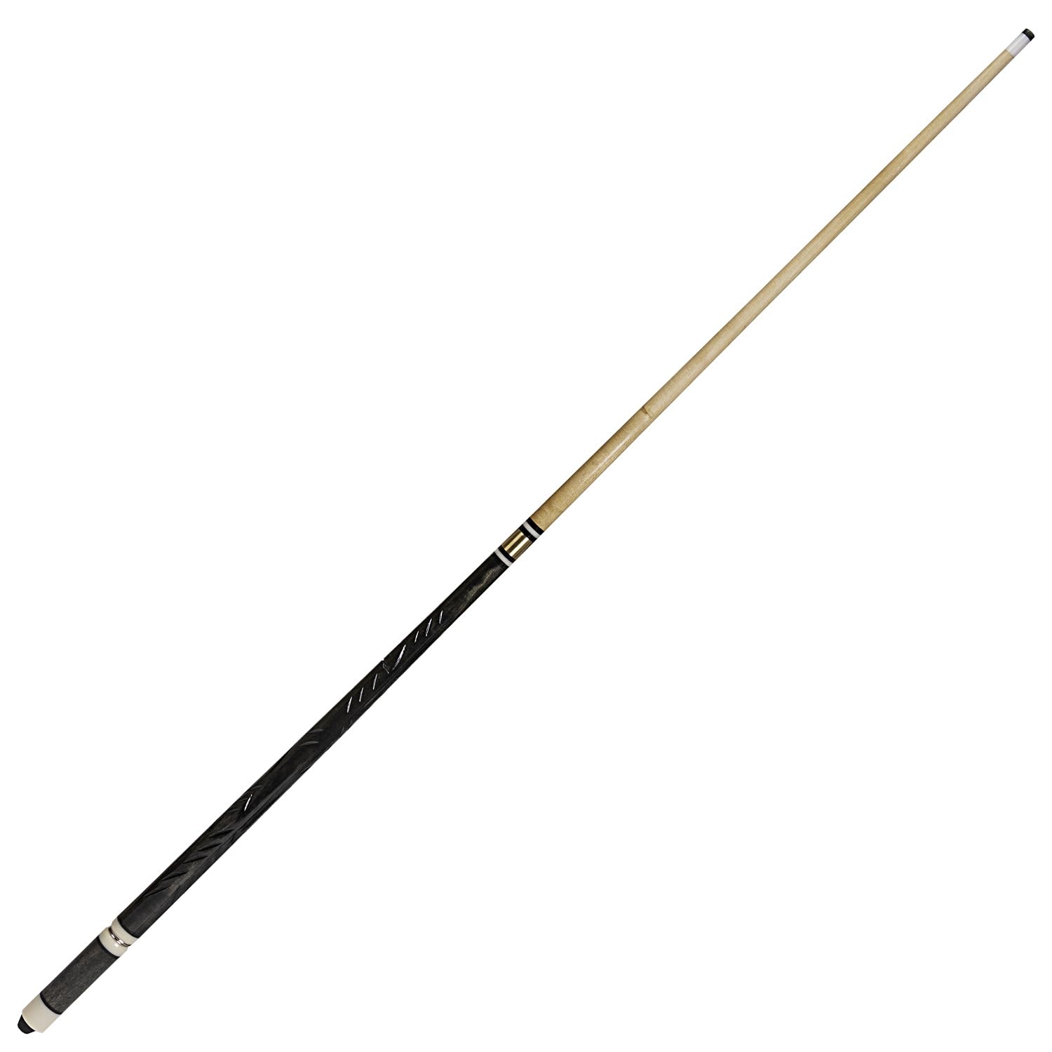 Stradivari Billard-Queue Deluxe Sport Master | Exakt ausbalanciert | 2-teilig | Schwarz | Zerlegbar | Mit Messing-Gewinde | Rutschfester Halt | Handlich