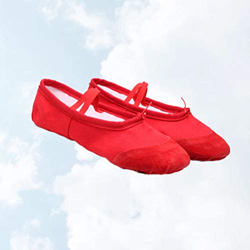 Sapatilhas de balé vermelho Healifty Sapatos de dança sapatilhas de balé Pilates Sapatos de ioga Sap