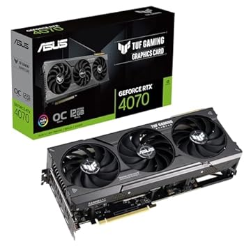 Placa de Vídeo RTX 4070 TUF Gaming OC Edition Asus NVIDIA GeForce, 12 GB GDDR6X, ARGB, DLSS, Ray Tracing - TUF-RTX4070-O