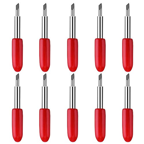 Loiion Blades for Cricut Explore Air 2, 45 Degree German Carbide Replacement Cutting Blades for Cricut Explore/Cricut Maker Vinyl Cutting Machines, 10 Pieces