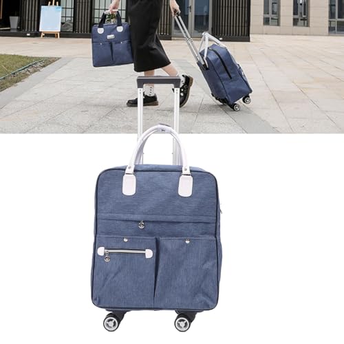 Expandable Carry on Luggage, 2 in 1 Lightweight Carry on Suitcase with Spinner Wheels, Family Travel Suitcase Set with Duffle Bag for Women Men, Polyester Fabric3