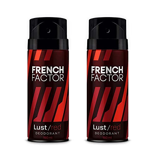 Image of The French Factor Lust Red Deodorant Body Spray For Men, Combo (150ml, Pack of 2)