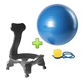 ballstuhl mit rollen 4.Features: Der Ball kann vom Stuhl entfernt werden.Der Gymnastikball ist aus robustem Material gefertigt.Deshalb ist das erste Mal, wenn Sie den Ball aufblasen, kann es nicht die vorgeschriebene Größe erreichen.Aufblasen es am nächsten Tag wieder die volle Größe zu erreichen.
