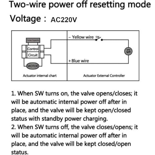 Vanne à bille électrique 220V en laiton à commande automatique à 2 fils - 4