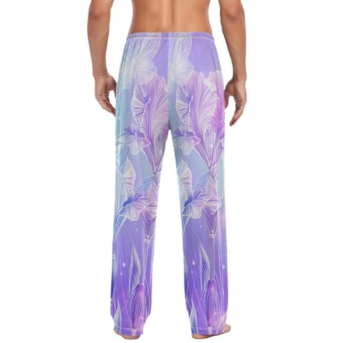 Men's Pajama Pants Dreamy Galaxy Flowers Sleep Pajama Lounge Pant with Pockets, Elastic Waistband2