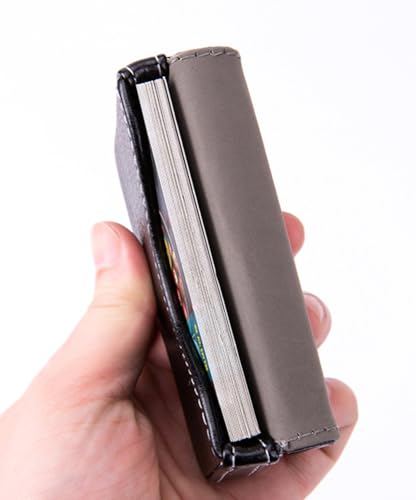 PU Leather Name Card Case Holder Business Card Case Pocket Credit Card Holder Wallet With Magnetic Shut(Black)4