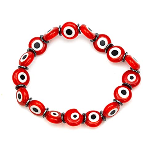 LOKILOKI Cuentas De Vidrio, Pulsera con Dijes De Mal De Ojo, Verde, Negro, Azul, Rojo, Colorido, Pulsera, Joyería para Mujer, Mujer Cover