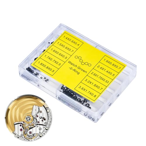 Pavsicgn Kit de arandela de goma con junta tórica, Arandela pequeña con junta tórica - Arandela de reloj Junta tórica Arandela de sello de goma,Accesorios de reparación, varios tamaños, resistente al