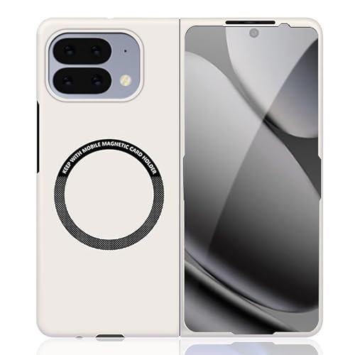 FLURIKA for �}�O�l�b�g�Ή� Google Pixel 10 Pro Fold �P�[�X [MagSafe�[�d��Ή�] �����^�y��PC�o�b�N ����~�ߑϏՌ��P�[�X, White