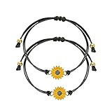 Handmade Sunflower bracelet Adjustable 2 pcs with Paper jam cuff Jewelry for women