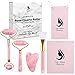Jade Roller for Face, Jade Gua Sha 2 in 1 Set Gua Sha SkinCare Face Roller, Gua Sha Facial Tools, Jade Roller & GuaSha Face Massager, Skin Care Tools & Facial Beauty Products, Guasha Tool for Face