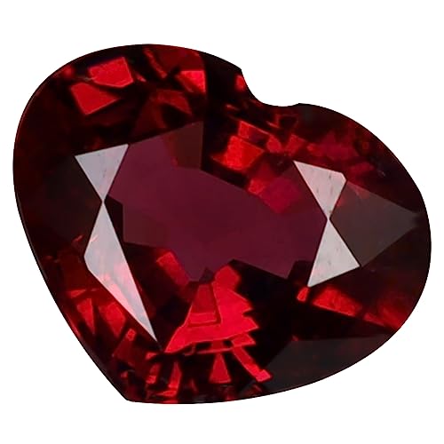 Grenat Rhodolite Naturel 1.09 ct Rose Violacé, Gemme Coeur pour Création Bijo