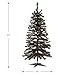 National Tree Company Pre-Lit Artificial Christmas Tree, Black Tinsel, White Lights, Includes Stand, 4 feet