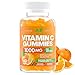 Vitamin C Gummies 1000mg for Adults & Kids – Chewable Multivitamin with Zinc for Immune System & Collagen Support for Skin – Orange Flavor – Gluten Free, Non-GMO, Vegetarian – 60 Gummies