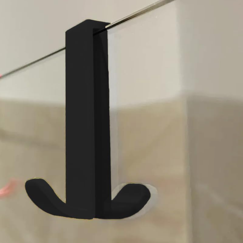 Bathroom Shower Glass Door Hooks 5 Pack for Towels, Bathrobes and Accessories 6cm x 4cm, Rust Free-image-14