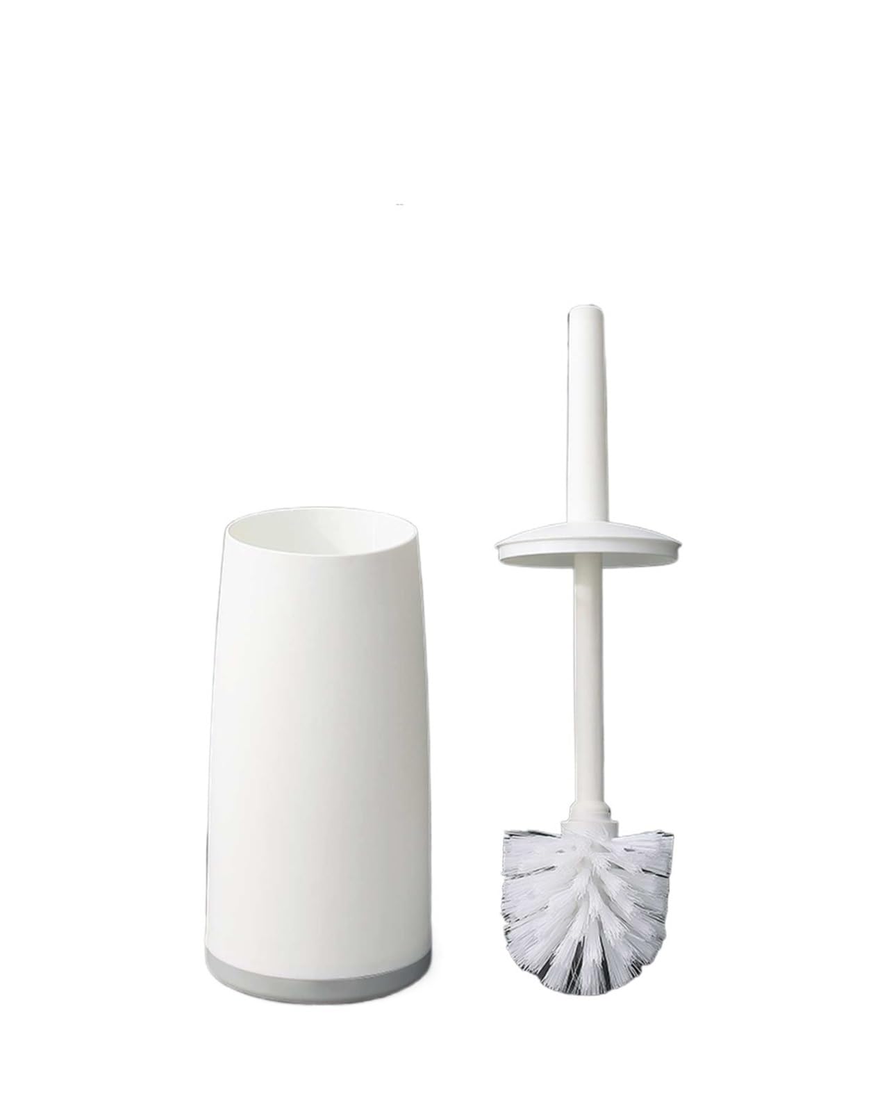 Toilet Brush Plastic Toilet Brush With Standing Base Long Handle Toilet Cleaning Brush For WC Bathroom Accessories Cleaning Tools(White)