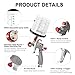 R500 LVLP Air Spray Gun with 10pcs 650ml Disposable Cups 1.3/1.5/1.7/2.0mm Nozzles, Automotive Paint Guns R500 Paint Gun Sprayer for House Painting, Car, Furniture
