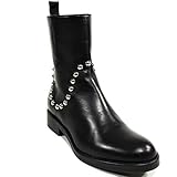 BALDININI WOMEN'S BLACK LEATHE ANKLE BOOTIE (41)