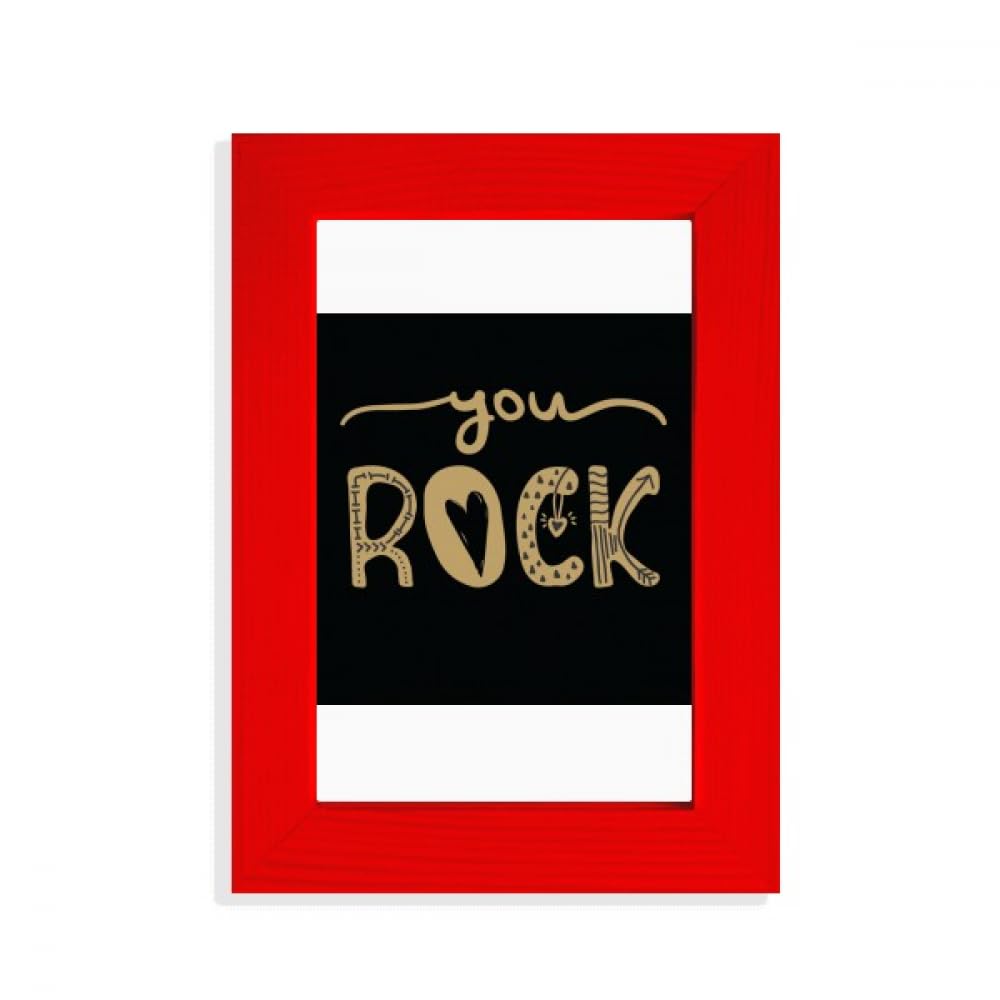 Cadre photo You Rock avec citation manuscrite rouge pour exprimer votre style