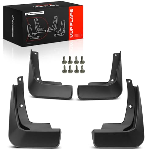 Image of A-Premium Mud Flaps, No Drilling Required Splash Guards with Accessories | Compatible with Volkswagen Golf 2020 2021 Hatchback, Set of 4 Front and Rear