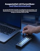 Aoostar ED01 M.2 NVMe SSD Gehäuse-Adapter mit Display, USB 3.2 Gen2 10Gbps, Vollaluminium Passivkühlung, unterstützt 2230/2242/2260/2280 M-Key NVMe SSD bis 8TB – Ansicht 7