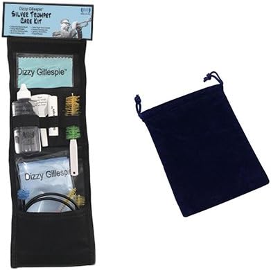 Dizzy Gillespie Paramount Series Silver Trumpet Care & Cleaning Kit w/Bonus Blue Mouthpiece Pouch