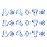 Weewooday 100 Pieces Glass Table Top Bumpers Soft Stem Bumper Anti Collision Embedded Rubber Cabinet Door Bumpers for Patio Glass Table Top, Fits 3/16 Inch Holes