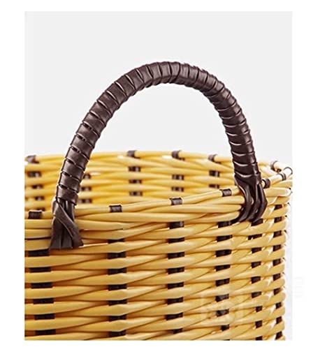 Panier à linge plastique rotin boîte rangement maison 30cm